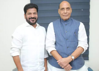 రాజ్నాథ్ సింగ్తో సీఎం రేవంత్ భేటీ.. రాష్ట్ర అభివృద్ధి అంశాలపై చర్చ